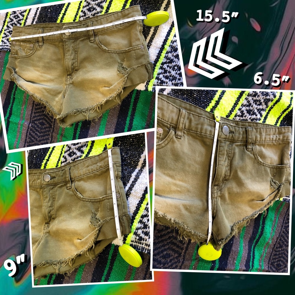 FP High Rise Irreplaceable Short Army Cutoffs - Picture 6 of 9